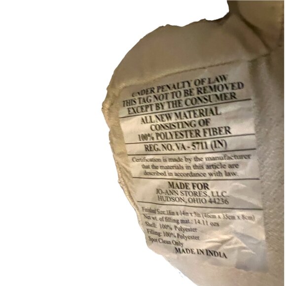 NWOT! Hooked Bee Pillow Honeybee Decor Yellow Black Textured Throw Pillow 16x14 - Picture 9 of 13